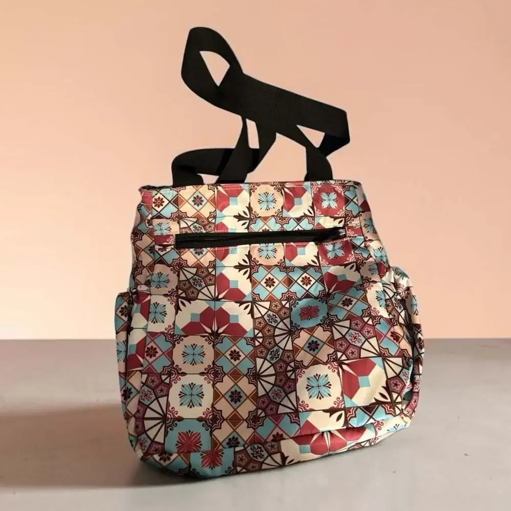 Kamo Business-Casual Patterned Multi-Pocket Tote Bag